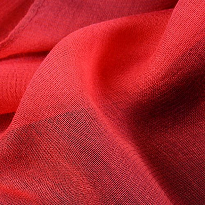 Cotton Silk Scarf Elegant Soft Wraps Color Shade Scarves for Women - color: Red