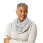 Weighted Infinity Scarf, 3 lb Sensory Shoulder Wrap for Everyday Comfort - color: White