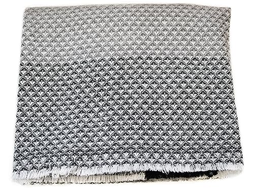 Handwoven Shawl Wraps Large Stole 8 ply Exclusive Premium Quality Wool Handmade in Nepal Pashmina Scarfs for Women And Men - color: Pineapple Grid