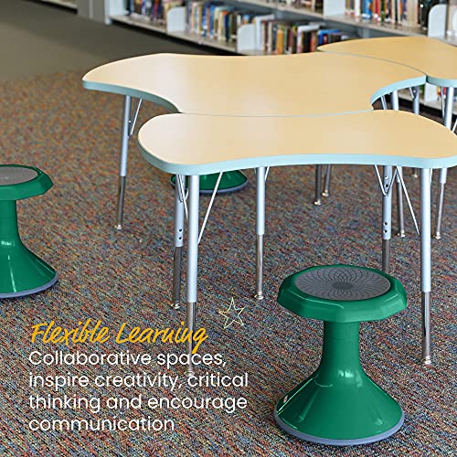 ECR4Kids ACE Active Core Engagement Wobble Stool, 15-Inch Seat Height, Flexible Seating, Green - color: Green