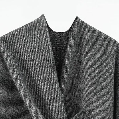 Women's Shawls Wrap Poncho Soft Capes Open Front Cardigan Large Blanket Wraps Shawl Knitted Cloak Cardigan Warm - color: New-darkgrey