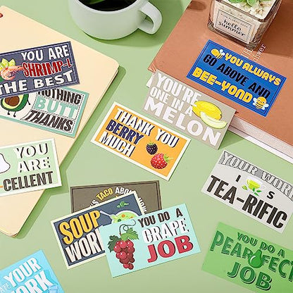 Yeaqee 240 Pcs Employee Appreciation Kudos Cards Funny Blank Back Motivational Card Encouragement Thank You Note Recognition Card for Teacher College Affirmation Gift(Funny) - style: Funny