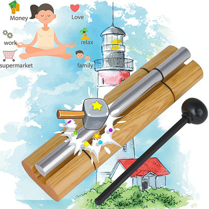 Comimark 1 pcs Home Of The Original Guaranteed Musically Tuned Wind Zenergy Hand Chime For Classrooms Meditation Mindfulness And More, Solo
