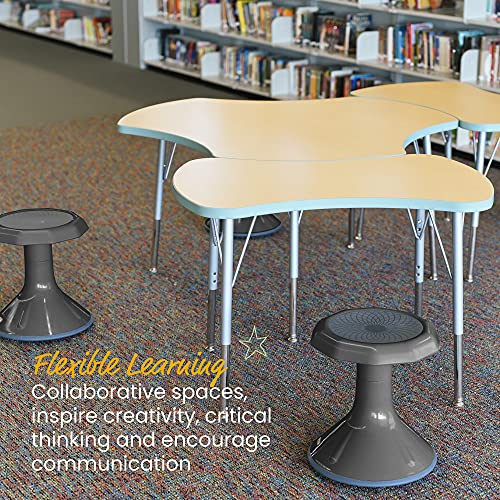 ECR4Kids ACE Active Core Engagement Wobble Stool, 15-Inch Seat Height, Flexible Seating, Grey - color: Grey