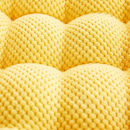 Meditation Floor Pillow, Square Large Pillows Seating for Adults, Floor Cushion for Living Room, Yellow 16x16 Inch