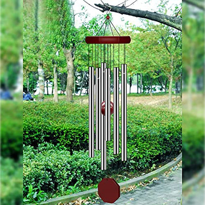 2 Pack Pgzsy Memorial Wind Chimes Outdoor Large Deep Tone, Elegant Sympathy Wind-Chime Personalized with 6 Tuned Tubes for Garden Patio Balcony and Home