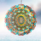 Mandala Wind Spinner - Lucky Star Design | 12-Inch Laser Cut Stainless Steel, Kinetic Hanging Wind Sculpture for Garden, Porch, Patio, Home | Outdoor 3D Metal Windcatcher & Yard Art - color: Mandala Lucky Star