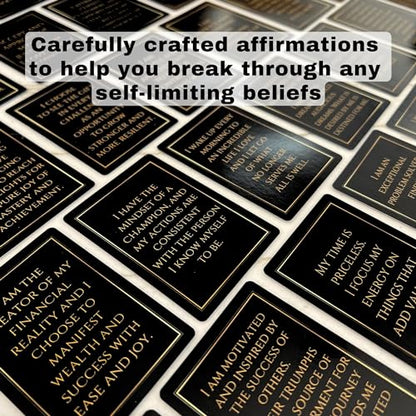 Because I'm Happy Mindset Mastery Positive Affirmation Cards for Success and Prosperity, Motivational Cards with Empowering Actions, Money Mindset, Productivity, Self Care for Men and Women