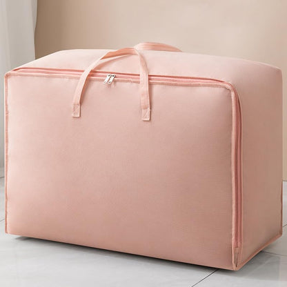 XL Large Capacity Non-Woven Fabric Storage Bag - New Packing Bag for Clothes and Quilts,Pink - color: Pink
