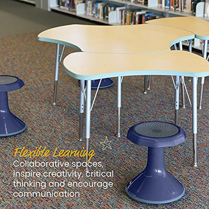 ECR4Kids ACE Active Core Engagement Wobble Stool, 15-Inch Seat Height, Flexible Seating, Navy - color: Navy