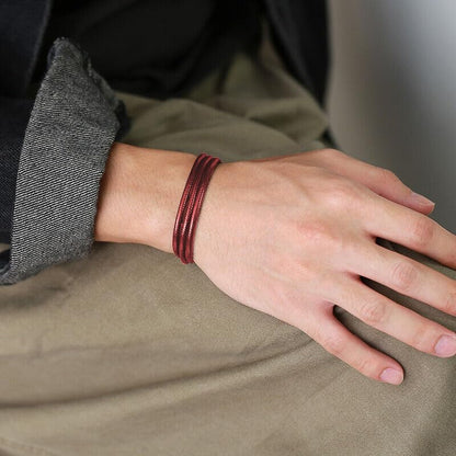 Leather Necklace for Men Women with Solid 925 Sterling Silver Lobster Clasp 3mm Black/Brown/LightBrown/Red Leather Necklace Cord 16/18/20/22/24/26/30 Inches - size: 26, style: Dark Red Leather Necklace