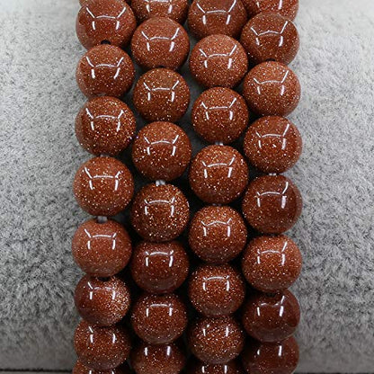 Amandastone Natural Gemstone 8mm Round Beads Stretch Bracelet 7 Inch - color: Gold Sandstone