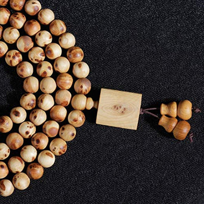 Zen Dear Unisex Thuja Sutchuenensis Wood Beads Wooden Bracelet Necklace Prayer Mala Wristband Bracelet - style: 8mm 108 Beads SE Boutique