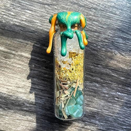 BlkGrlMagick Handcrafted Peace Spell Jar, Real Meditation Crystals, Herbs for Wellness, Mindfullness, Breathwork, Shadow Work, Yoga, Sleep, Astral Projection, Black Owned Apothecary Ritual Gifts - size: Peace Spell