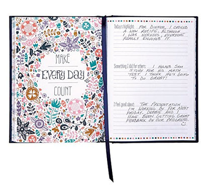 C.R. Gibson Quiet Moments Guided Journal, 224 Pages Printed With Satin Ribbon Marker, Measures 6.25" x 8.25" - Make Every Day Count - color: Make Everyday Count