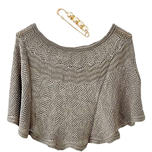 Knitted Sun-Proof Ice Silk Shawl, Knitted Sun-Proof Shawl, Summer Hollow-Out Knit Shawl Wraps, Silk Shawl