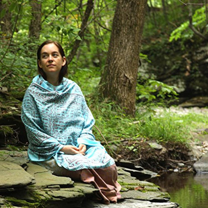 Prabhuji's Gifts Yoga Meditation Prayer Shawl - Maha Mantra Yoga Meditation Shawl - Meditation Shawl Wraps for Women and Men