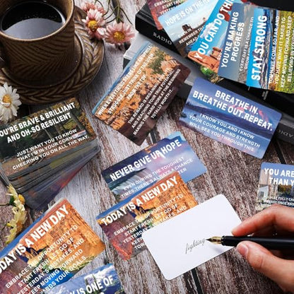 300 Recovery Encouragement Cards, Inspirational Motivation Affirmation Cards, 3.5 x 2 Inches, Positive Motivational Hope Quote Cards, Addiction Recovery Greeting Gifts for Men and Women
