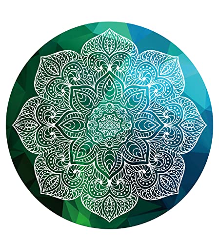 Pilates Mat Round Oversize Yoga Mat Suede Rubber Non-Slip Dia 140cm Exercise Mat Meditation Mat Workout Mat for Home Outdoor - color: green C