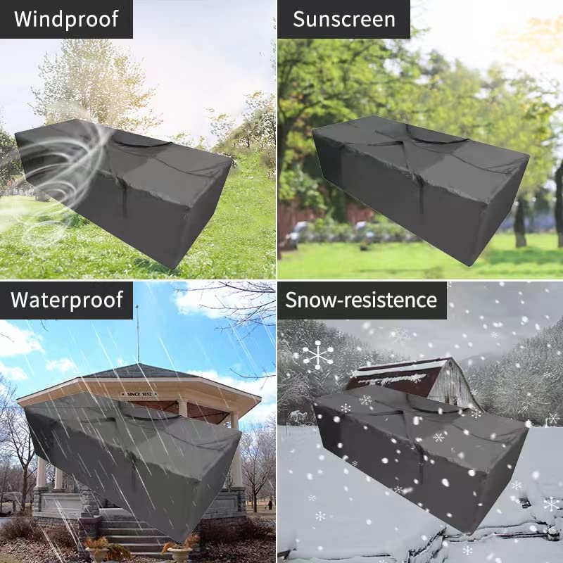 2 Pack Outdoor Patio Cushion Storage Bag 68"x30"x20", UV-Resistant Waterproof Outdoor Cushion Storage Bag for Patio, Lawn & Indoor Use