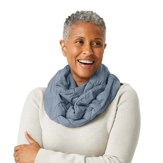 PYVOT Weighted Infinity Scarf, 3 lb Sensory Shoulder Wrap for Everyday Comfort - color: Light Blue