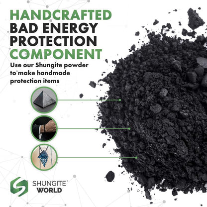Shungite World 8 oz Fine Shungite Powder from Real Shungite Stones for Shungite Pyramid Mold, Orgone Pyramid Resin Mold Shungite Bracelet Necklace Resin Jewelry Shungite Paint and More (1 Pack) - size: 8 oz / 1 Pack