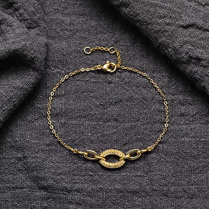 LOYATA Gold Bracelet Gold 14K Gold Filled Dainty Chain Simple Jewelry Gift for Women