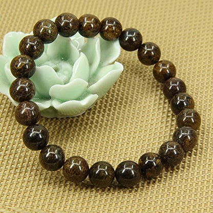 Angelstones Handmade Natural Healing Gemstone 8mm Round Beads Stretch Crystal Bracelet 7 Inch Unisex