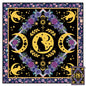 Tarot Altar Cloth Cat and Moon Phases Print Card Table Tablecloth Pueple Flowers Tablecloth with Tarot Bag for Reading Rituals Crystals Spiritual Divination Witchcraft Supplies - color: Cat and Moon Phases