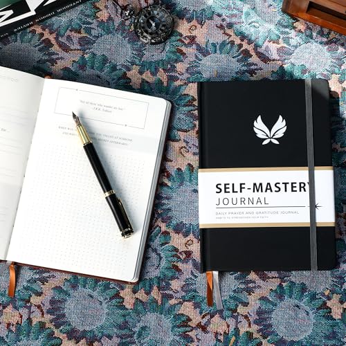 Yoment Gratitude Journal for Men 13-Week Guided Productivity 5 Minute Daily Journal with Prompts for Mindfulness, Mental Health & Productivity - Guided Self Care Gift, Black - color: Black