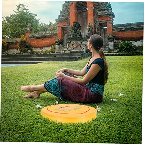 PRETYZOOM 2pcs Round Meditation Cushion Set Comfortable Prayer Mat for Home Use Cotton-Filled Yoga Seat Cushion for Zen Meditation and Spiritual Practices