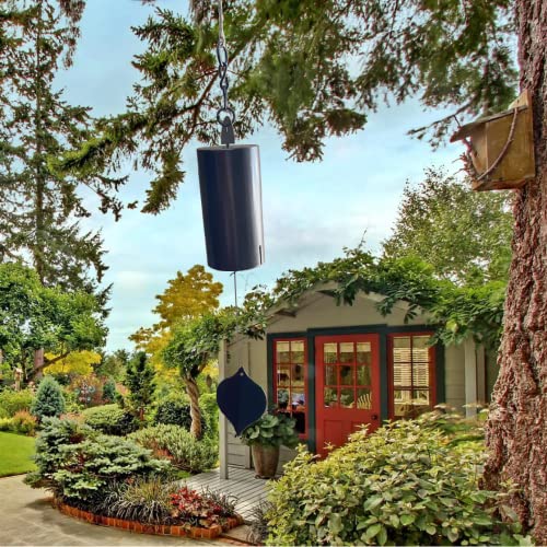 Deep Resonance Serenity Bell Wind Chime, Gong Chime Suitable for Meditation Ancient Copper Pipe is Hanging on Decorative windowsill, Terrace and Courtyard