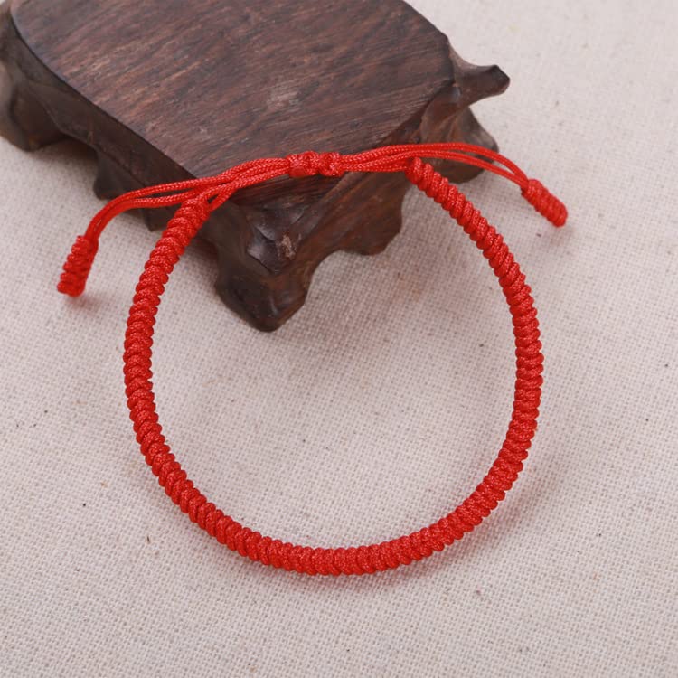 Mauli Kabbalah Red String Bracelet – Handmade Good Luck & Protection Bracelet with Adjustable Buddhist Knot for Men & Women – Spiritual Accessory