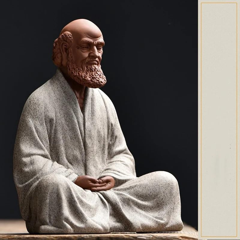 Desktop Decoration Zen Purple Sand Buddha Ornaments Home Living Room Tea Room Ceramic Handicrafts Handmade Desktop Decor for Office