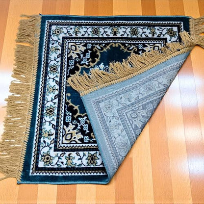 Velvet Pooja Aasan Mat 20 Inch, Soft Prayer and Meditation, Puja Cloth Rug, Home Temple Decor, Sofa Floor Seating Mat for Daily Use and Festivals Mattress Mats Car Seat Cover, Spiritual & Daily Use