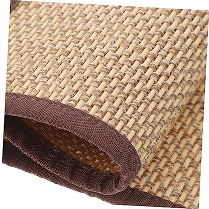 Zerodeko Japanese Zabuton Bamboo Woven Floor Cushion Meditation Pad 30x40cm Home Decorative Seating Mat
