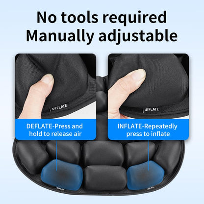 Starlo Sondour Travel Seat Cushion, Airplane Cushion Long Flight, Portable Airline Cushion with Air Pump, Wheelchair Cushion;Pressure Relief Inflatable Seat Cushion (Round Black) - color: Round Black