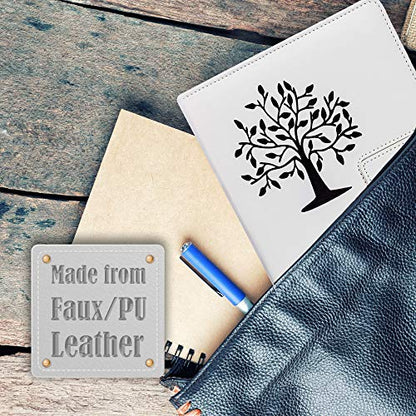 The Amazing Office Tree of Life Journal – Refillable 5x8 Writing Notebook with 200 Lined Pages, Magnetic Clasp | Personal Diary, Cute Journal for Women and Men, Ideal Gift or Daily Planner - color: White