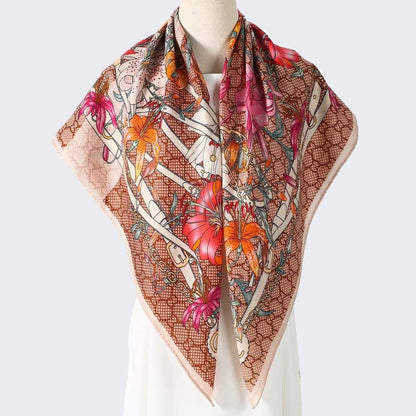 Cashmere-soft Mercerized wool Shawl Pashmina Lightweight Travel Wrap & Evening Scarf |Office |Wedding - color: 13 Tea Brown