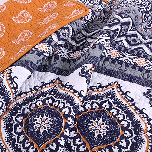 Greenland Home Fashions Medina Throw Blanket, Saffron, 50 x 60