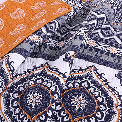 Greenland Home Fashions Medina Throw Blanket, Saffron, 50 x 60