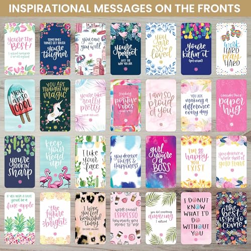 bloom daily planners Encouragement Card Deck - Cute Inspirational Quote Notecards - Set of Thirty 2" x 3.5" - Assorted Designs - color: Encouragement Cards