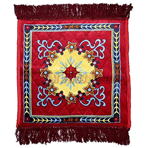 Velvet Pooja Aasan Dhyanam/Mantra Jaapa Mat Set of 2 (19 inch)