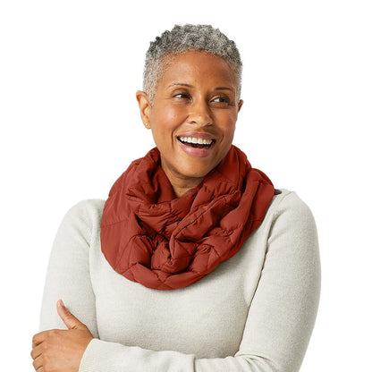 PYVOT Weighted Infinity Scarf, 3 lb Sensory Shoulder Wrap for Everyday Comfort - color: Brick