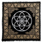 Indian Consigners Altar Cloth Seed of Life Witchcraft Alter Tarot Spread Top Cloth Wiccan Square Spiritual 18 by 18 Sacred(Seed of Life Gold Silver) - color: Seed of Life Gold Silver