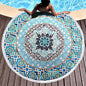 Pafusen Round Mandala Beach Towel Blanket/Boho Hippie Tapestry, Roundie Yoga Meditation Mat Picnic Rug, Bohemian Table Cloth with Tassels, Terry Towel Material, 60 inch Cute Towels, Gifts for Women