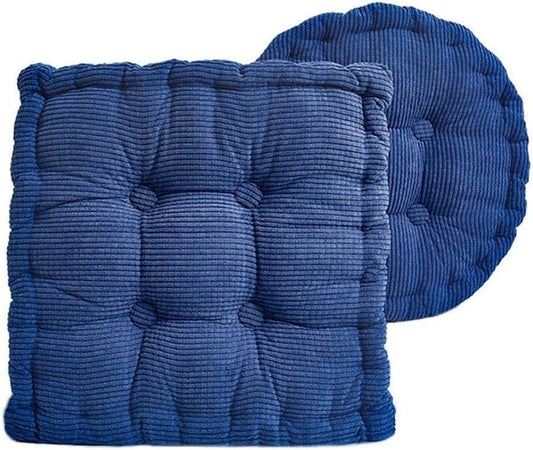 Corduroy Meditation Floor Cushions，Large Square and Round Suitable for Adult Use, Corduroy Cushions, Used in Living Room, Balcony, Dining Chair(Blue,Rotundity16) - color: Blue, size: Rotundity16"