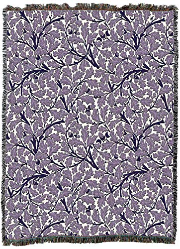 Pure Country Weavers William Morris Oak Tree Purple Blanket - Arts & Crafts - Gift Tapestry Throw Woven from Cotton - Made in the USA (72x54) - color: Purple, size: Large