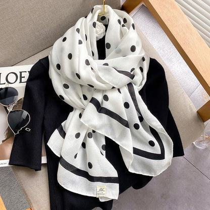 Soft Silky Pashmina Shawl Wrap for Women,Lightweight Spring, Elegant Wrap for Spring Wedding & Travel - color: Point