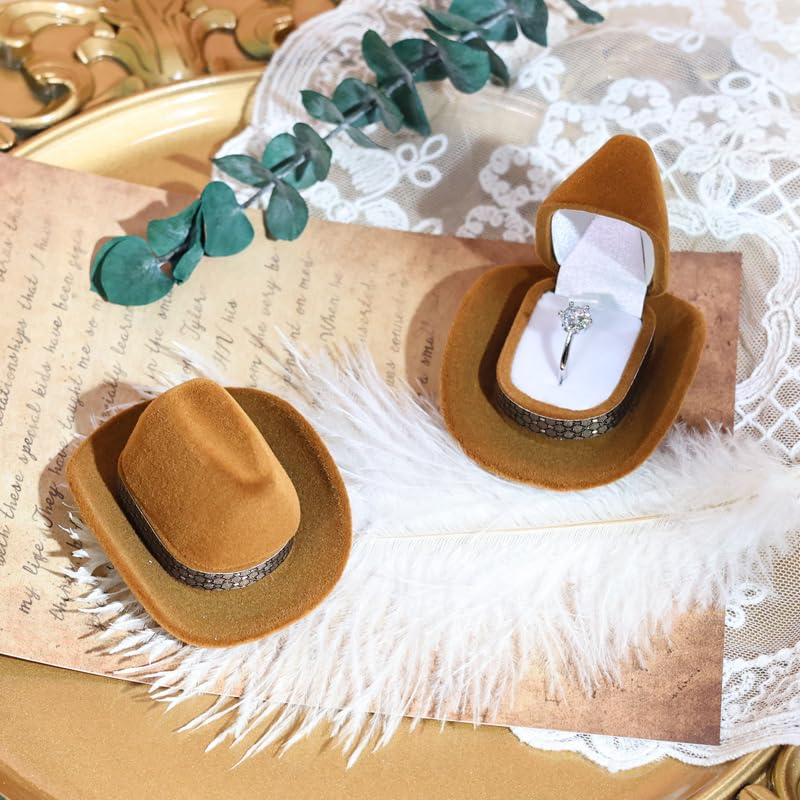 Hat-Shaped Jewelry Box Denim-Style - Mini Storage for Rings, Earrings & Necklaces, 2.7" x 2.2" x 1.5"